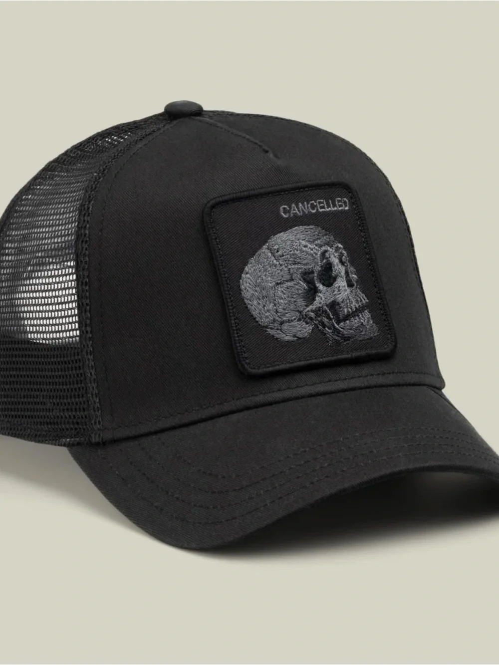 Goorin Bros. “TONAL SKULL “ CANCELED Trucker Hat. Mesh SnapBack. NWT